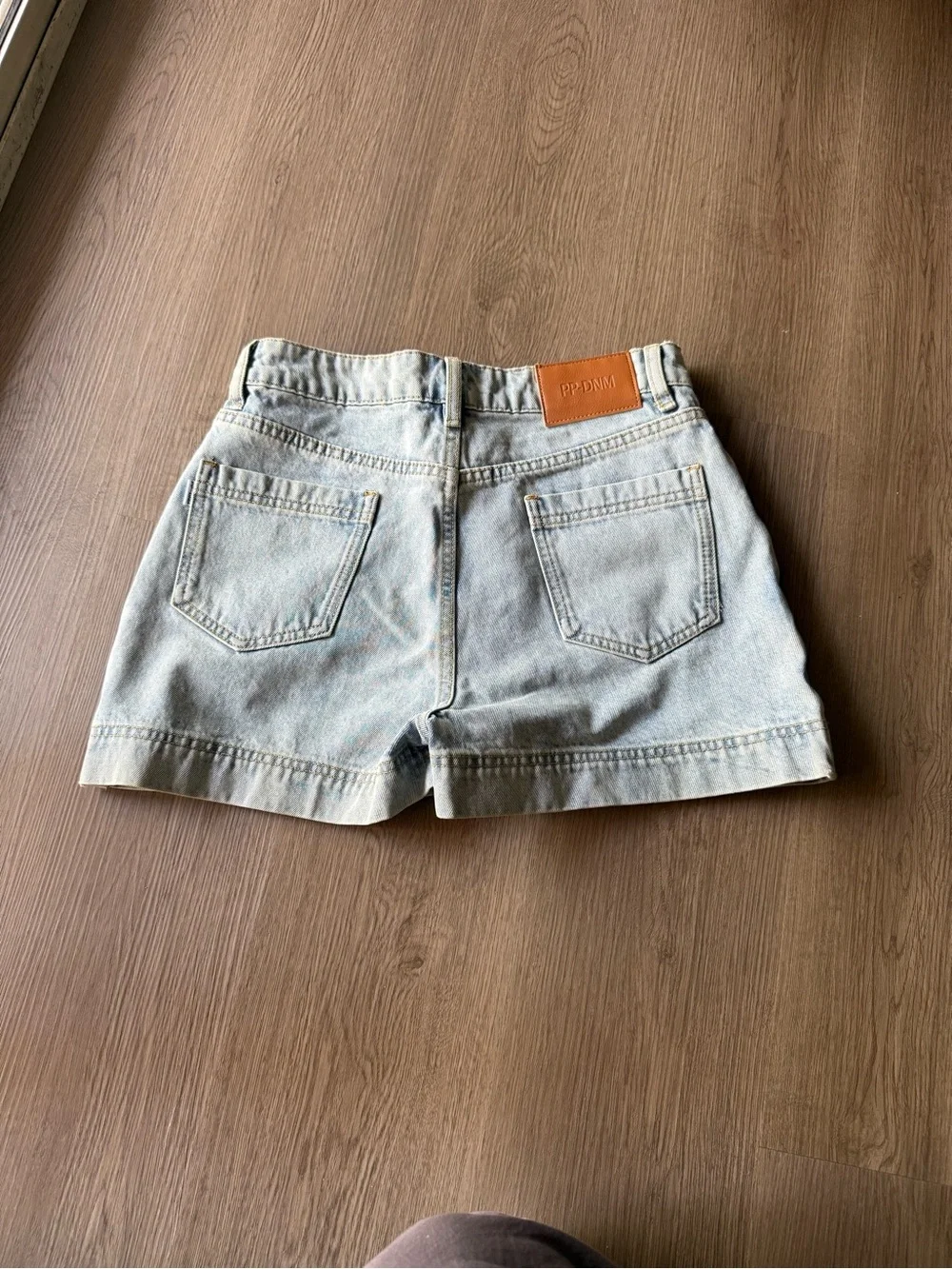 Princess Polly Light Wash Denim Mini Skort